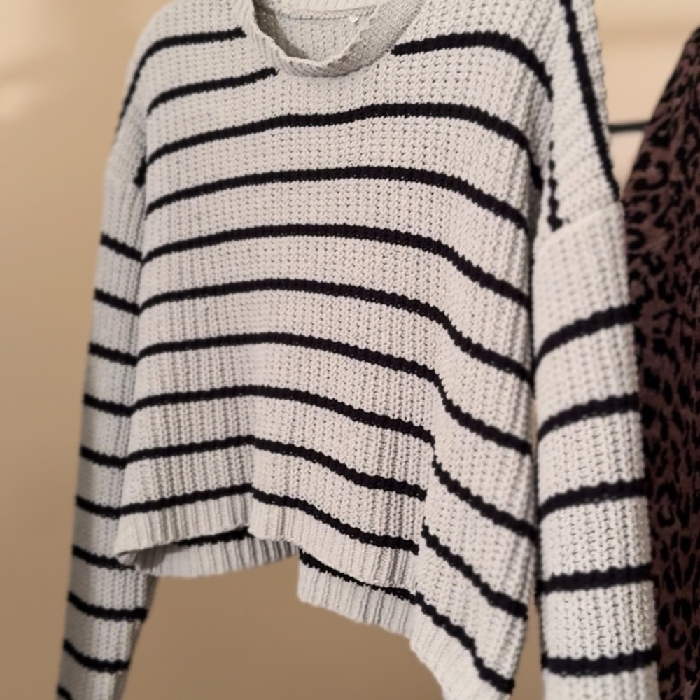 Boho and Chic Striped Knit Sweater